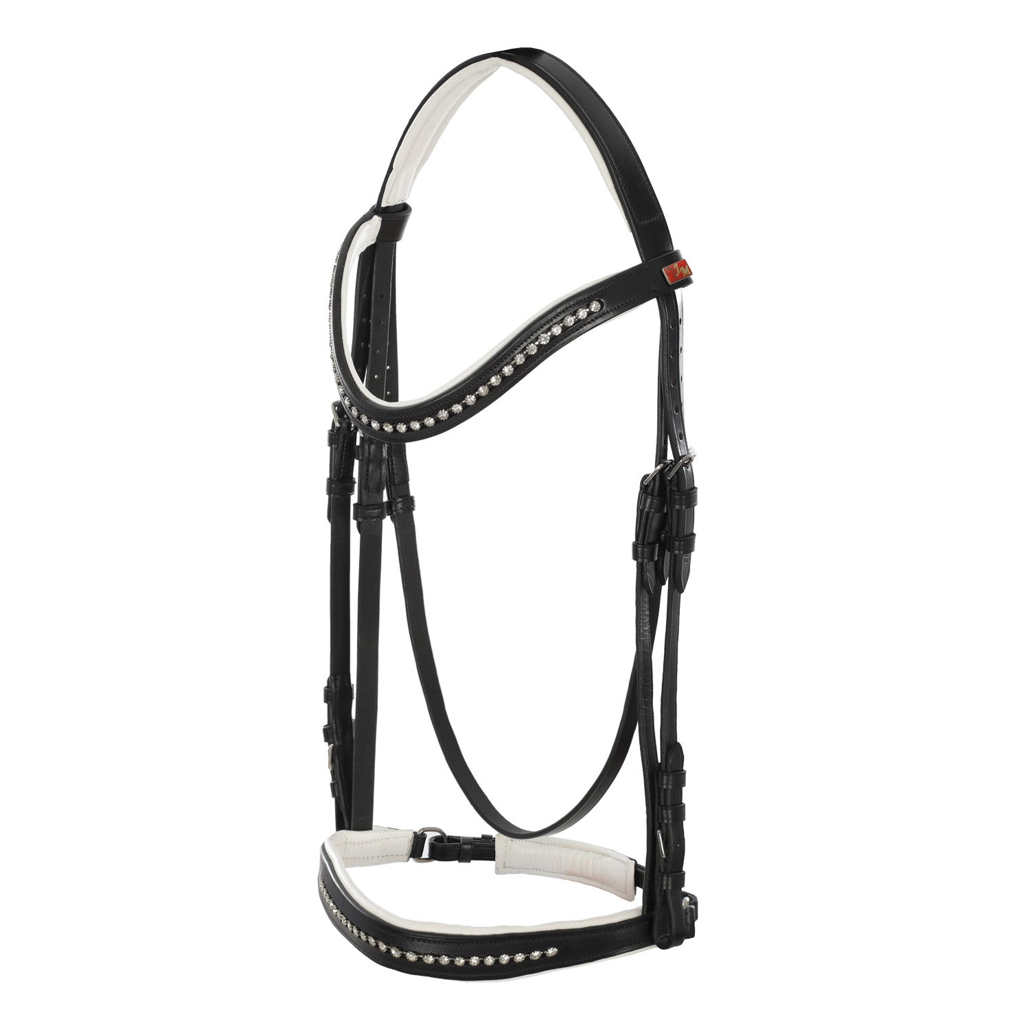 DRESSAGE BRIDLE NOSE BAND WITH GLITTER.