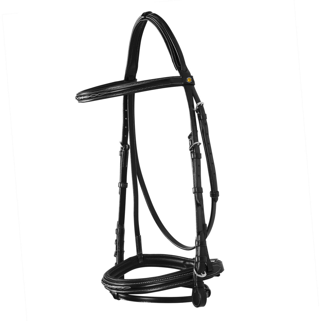 Leather English bridle with embroideries NEW.
