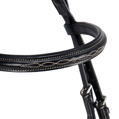 Leather English bridle with embroideries NEW