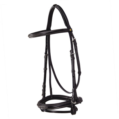 Leather English bridle with embroideries NEW.