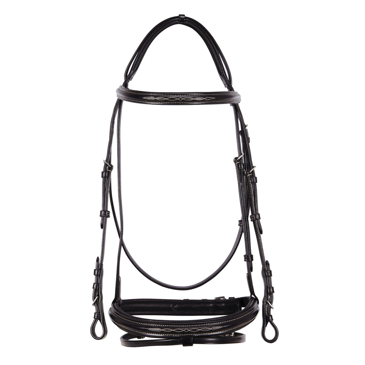 Leather English bridle with embroideries NEW
