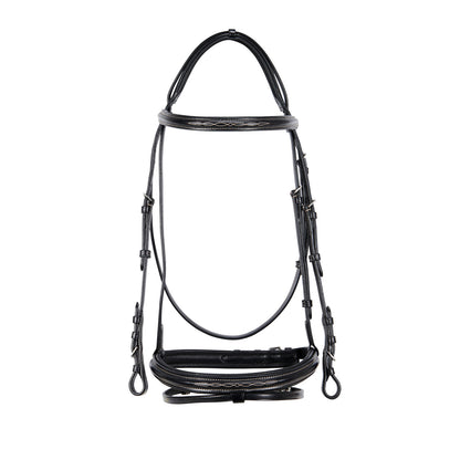Leather English bridle with embroideries