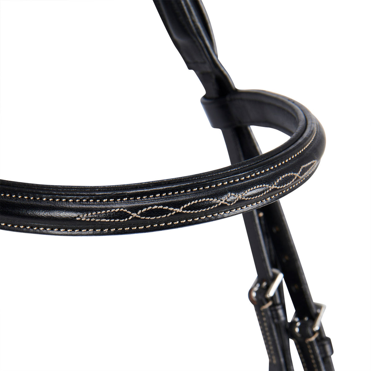 Leather English bridle with embroideries