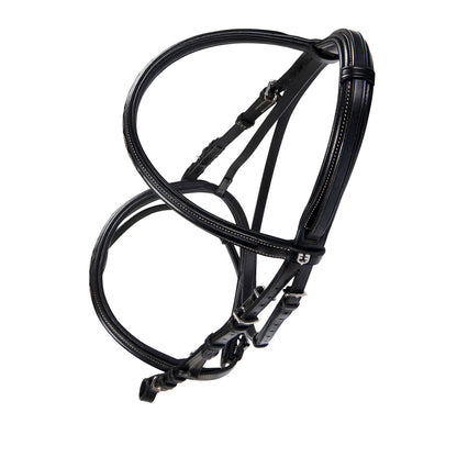 Leather English bridle with embroideries
