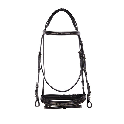 Leather English bridle with embroideries