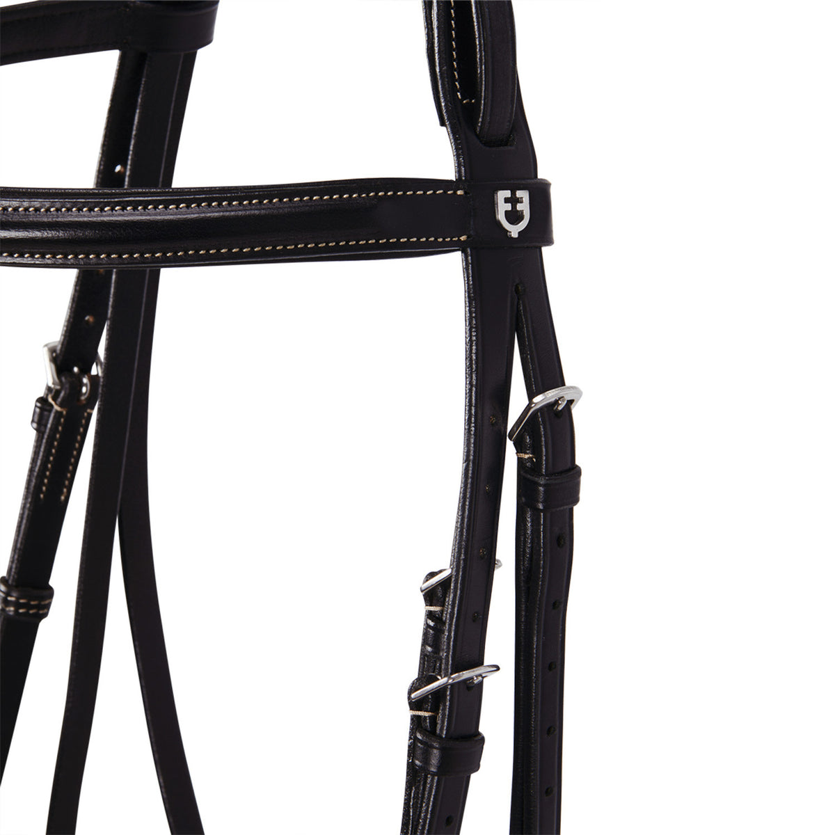 Leather English bridle with embroideries