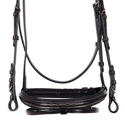 Leather English bridle with embroideries