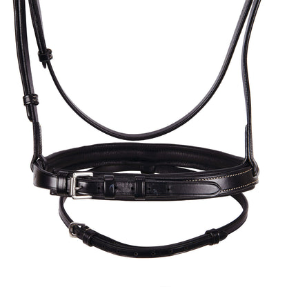 Leather English bridle with embroideries
