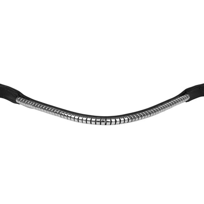 Leather browband with silver clincher
