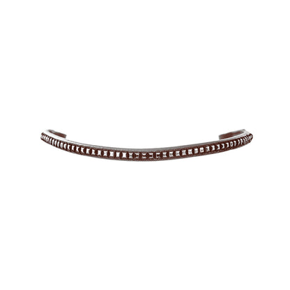 Leather browband with silver clincher.