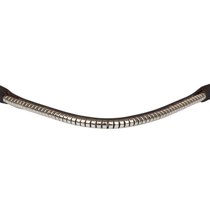 Leather browband with silver clincher