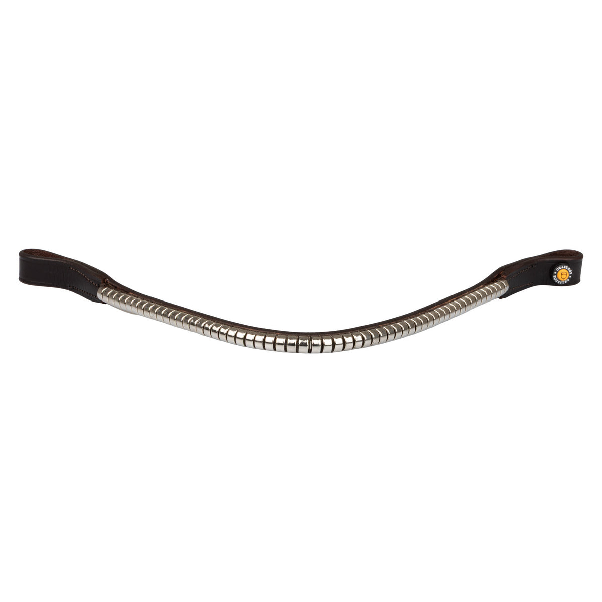 Leather browband with silver clincher
