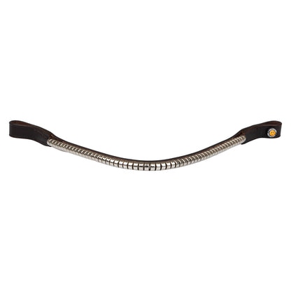 Leather browband with silver clincher