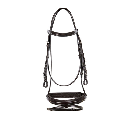 English leather bridle with rubber reins