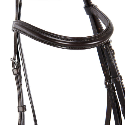 English leather bridle with rubber reins