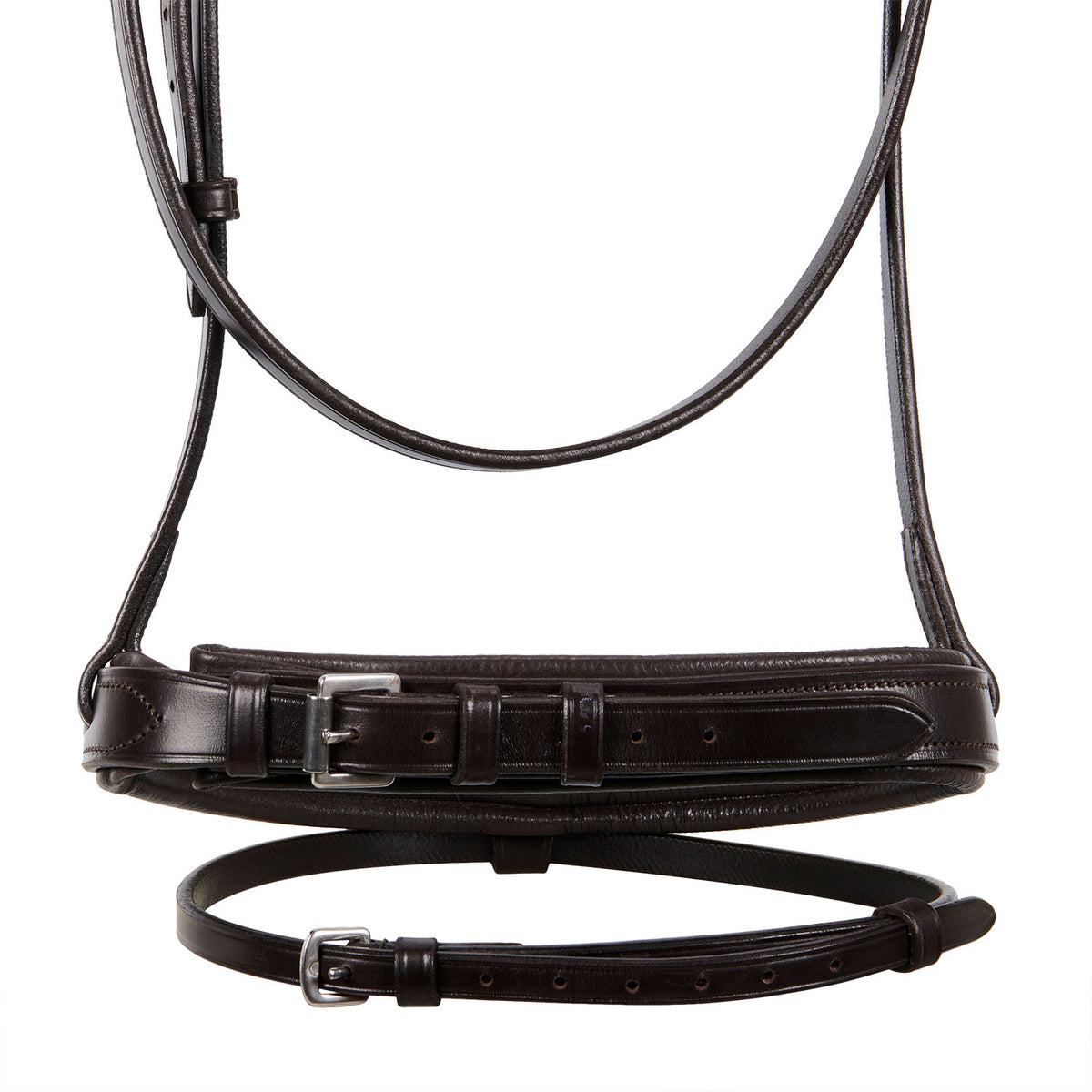 English leather bridle with rubber reins