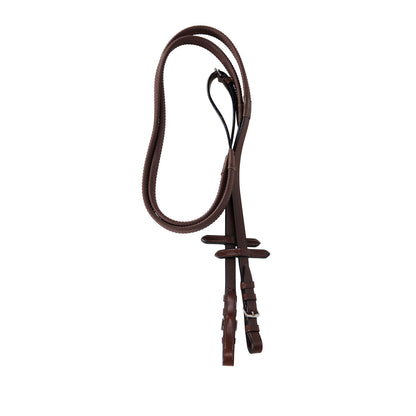 English leather bridle with rubber reins
