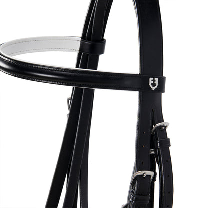 Dressage smooth leather bridle