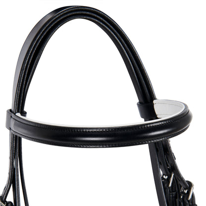 Dressage smooth leather bridle
