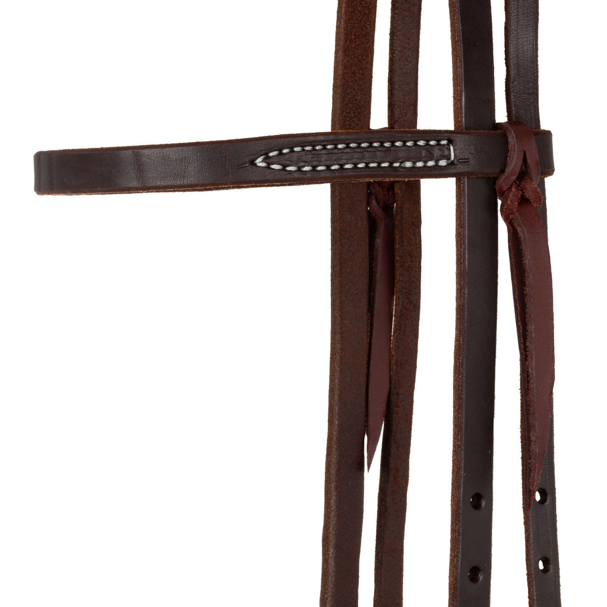 BROWBAND BLACK STEEL BUCKLE OILED WESTERN BRIDLE