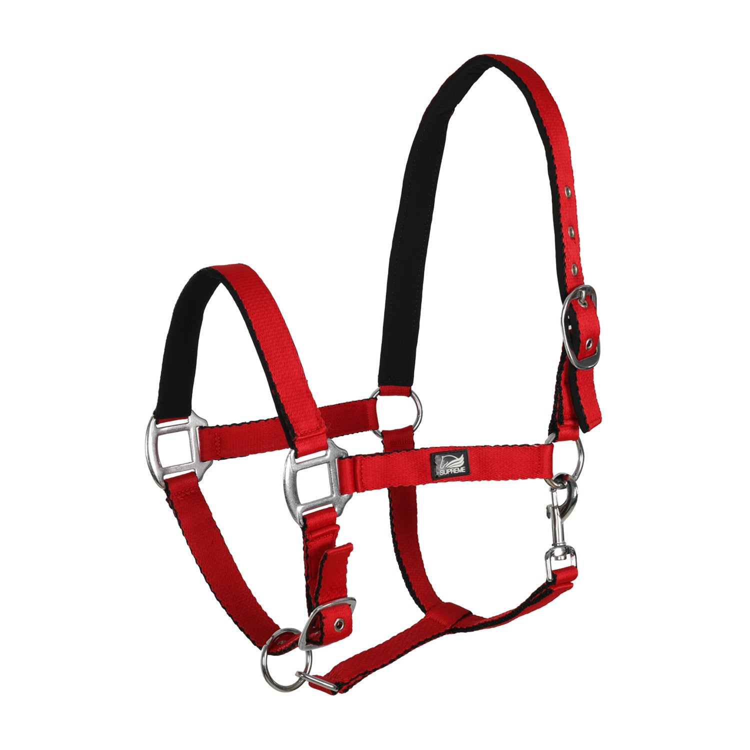 SUPREME NYLON HEADCOLLARE WITH SOFT PADDING, NOSEBAND AND UPPER LOOP.