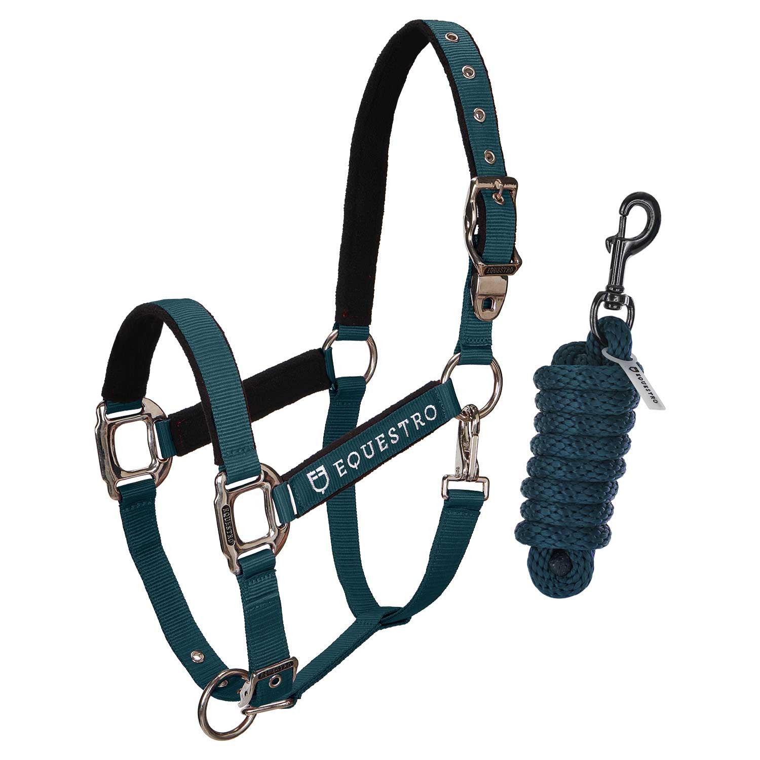 Padded double adjustment headcollar.