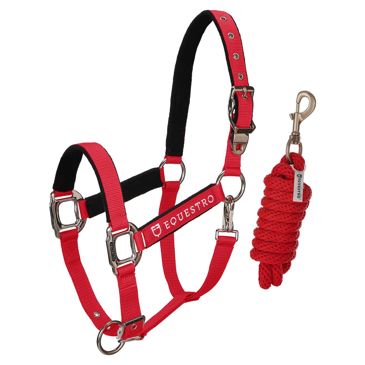 Padded double adjustment headcollar.