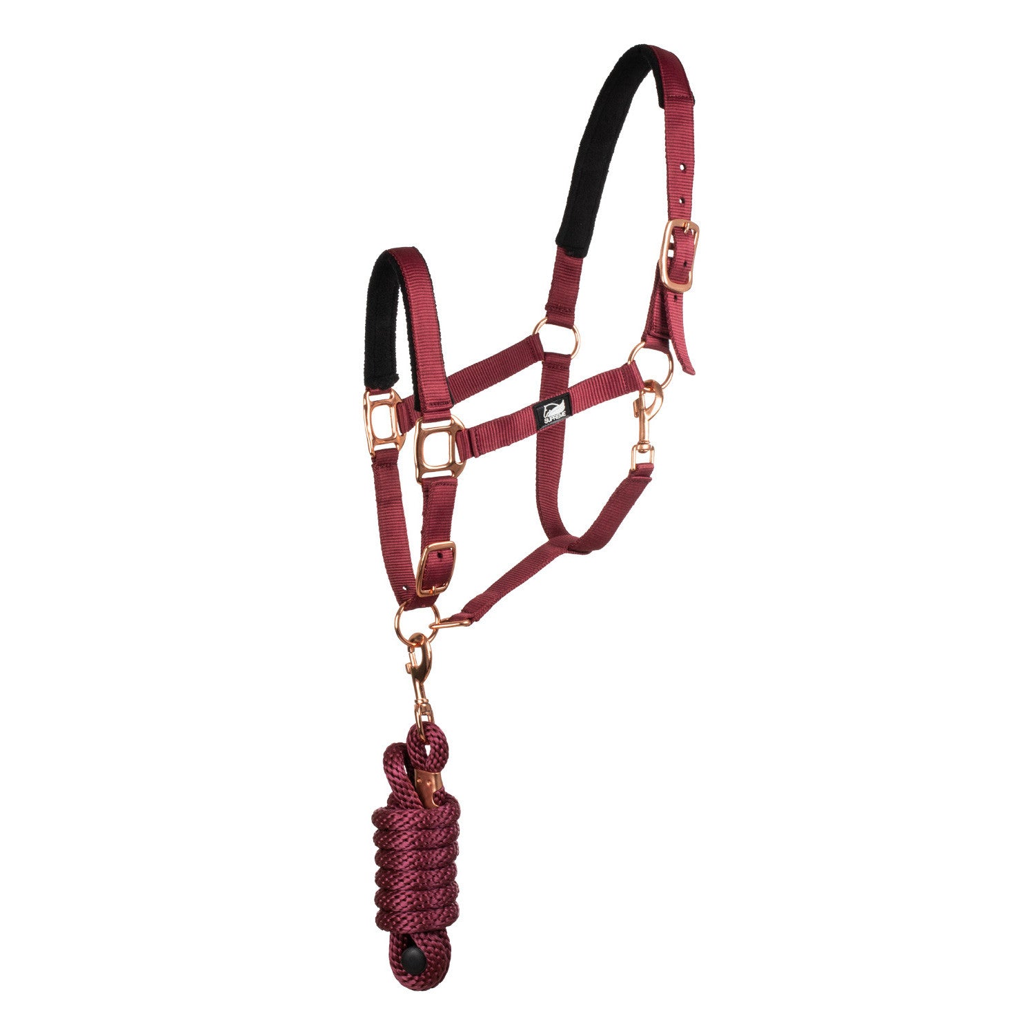 ROSE GOLD LINE NYLON HALTER + LEAD.