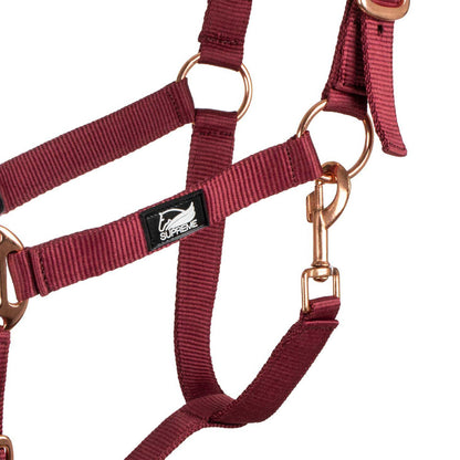 ROSE GOLD LINE NYLON HALTER + LEAD