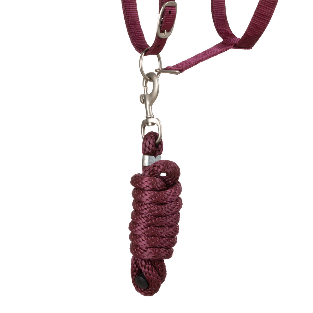 SYNTHETIC HALTER WITH LEAD  SOLID COLOR WITH REFLECTIVE STRIPES