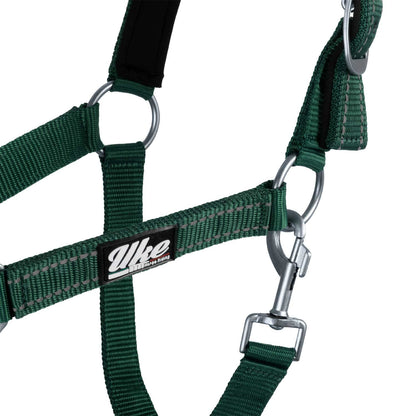SYNTHETIC HALTER WITH LEAD  SOLID COLOR WITH REFLECTIVE STRIPES