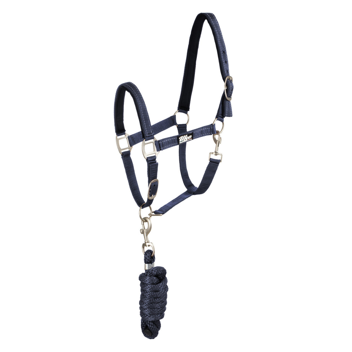 SYNTHETIC HALTER WITH LEAD  SOLID COLOR WITH REFLECTIVE STRIPES