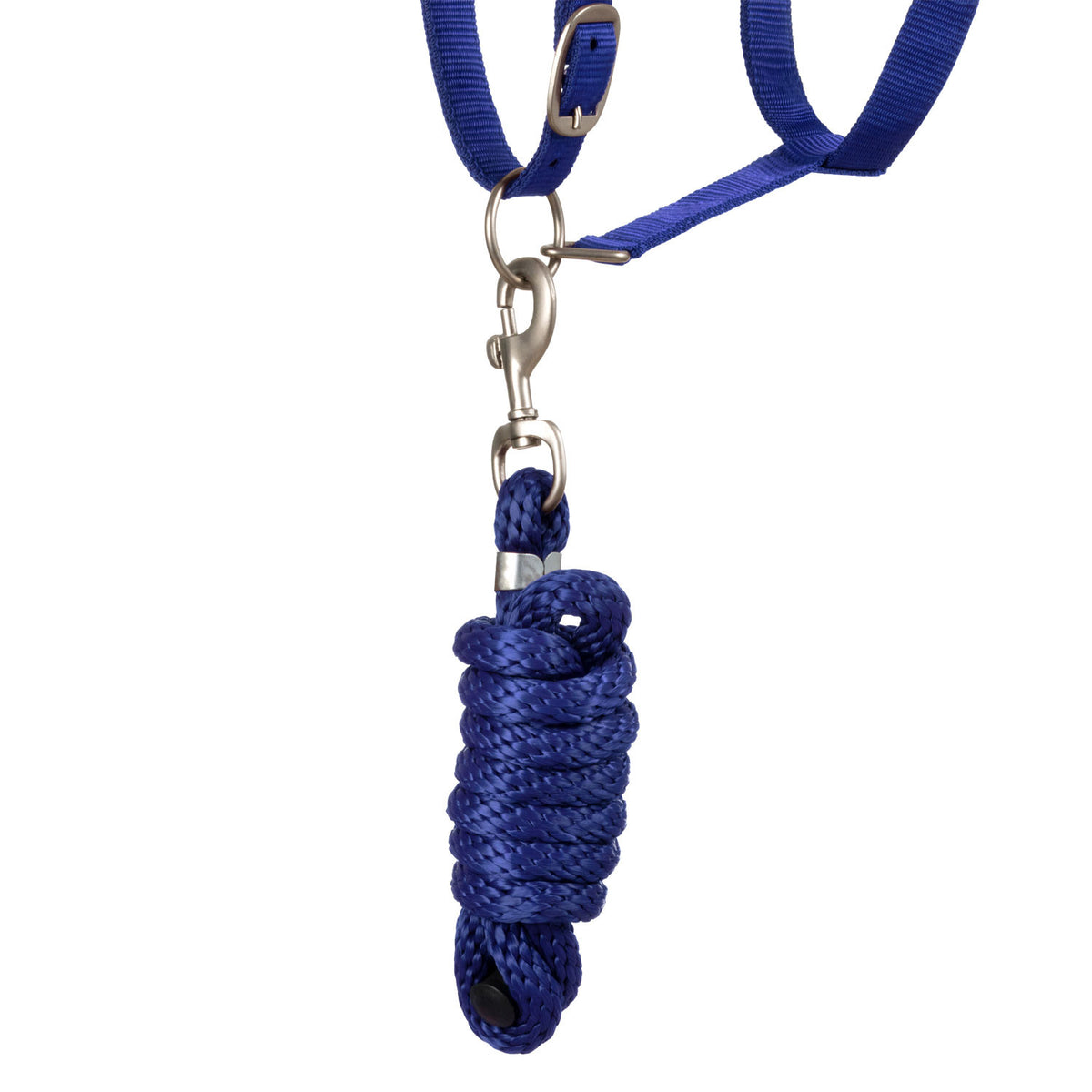 SYNTHETIC HALTER WITH LEAD  SOLID COLOR WITH REFLECTIVE STRIPES