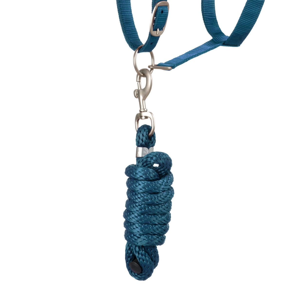 SYNTHETIC HALTER WITH LEAD  SOLID COLOR WITH REFLECTIVE STRIPES