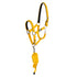 SYNTHETIC HALTER WITH LEAD  SOLID COLOR WITH REFLECTIVE STRIPES.