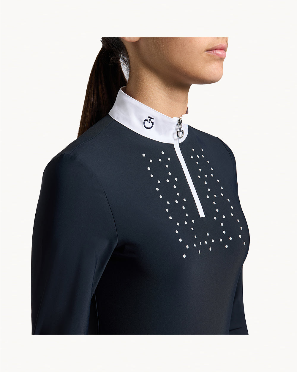 Cavalleria Toscana CT Girls Young Rider Jersey Long-Sleeved Competition Shirt.