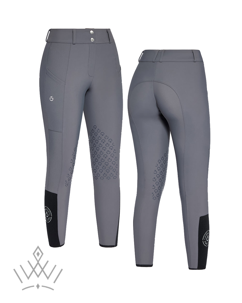 Cavalleria Toscana Perforated Insert Ladies Knee Grip Breeches - Shop Online