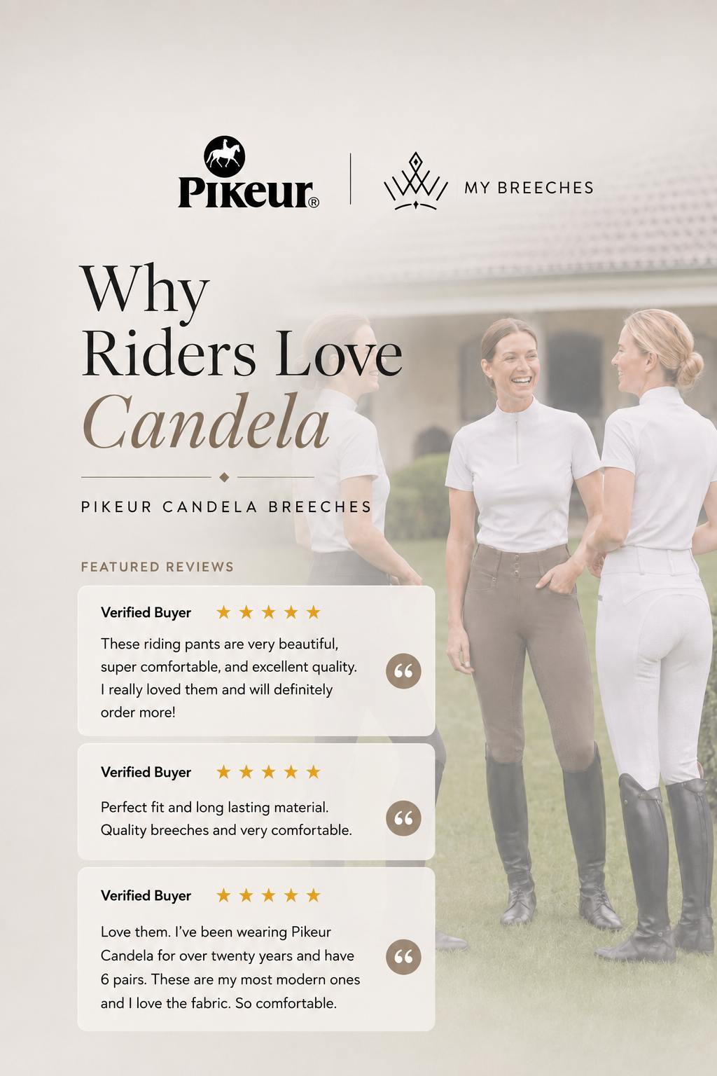 Pikeur Candela Full Grip Ladies Breeches - EVERYDAY COLOURS 241706