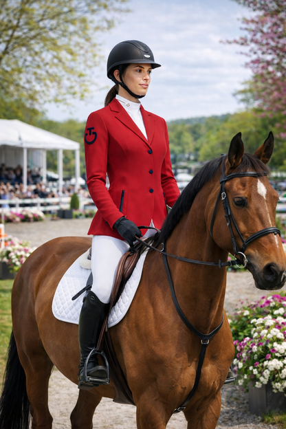 Cavalleria Toscana CT Ladies EVO Light Zip Riding Jacket - Red