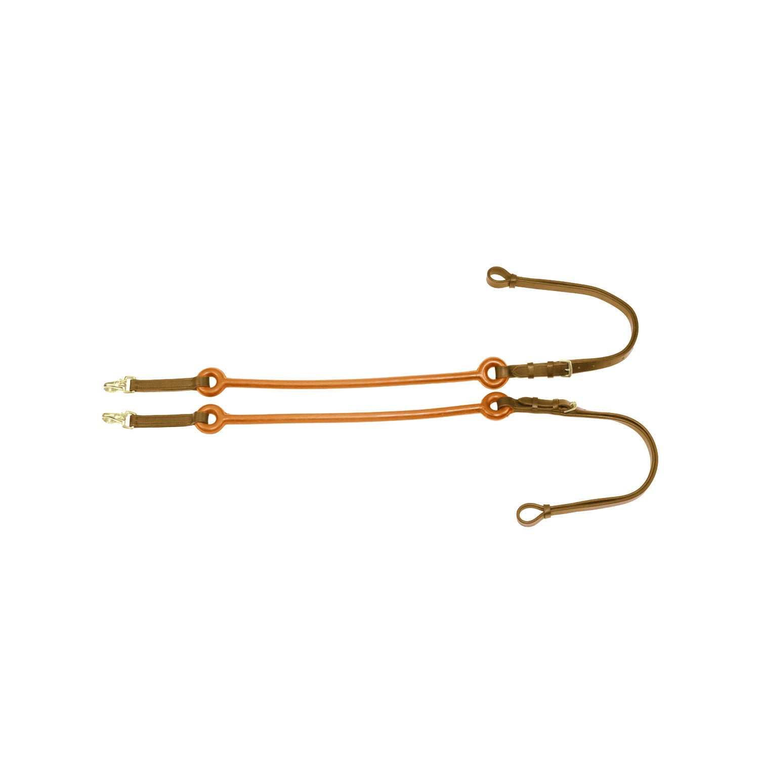 LEATHER ELASTIC REINS.