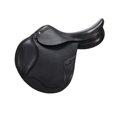 Jumping saddle double leather.