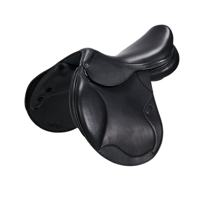 Jumping saddle double leather