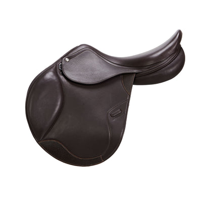 Jumping saddle double leather.