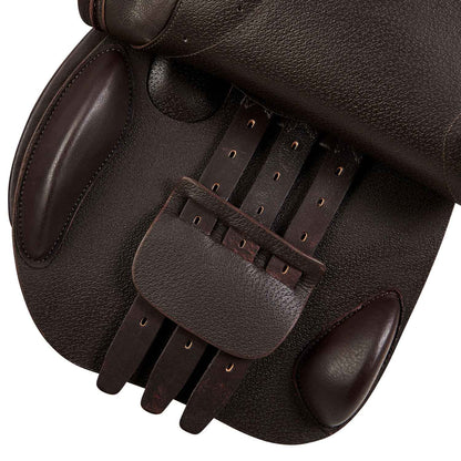 Jumping saddle double leather