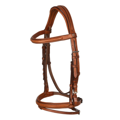 Jumping leather English bridle.