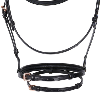 English clincher leather bridle colour rose gold