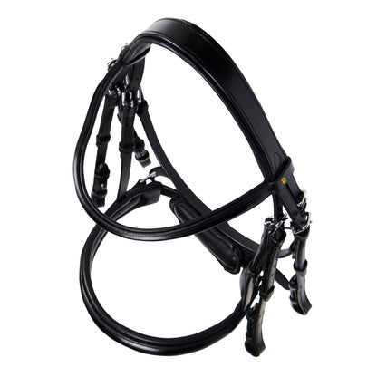 Leather dressage bridle without reins