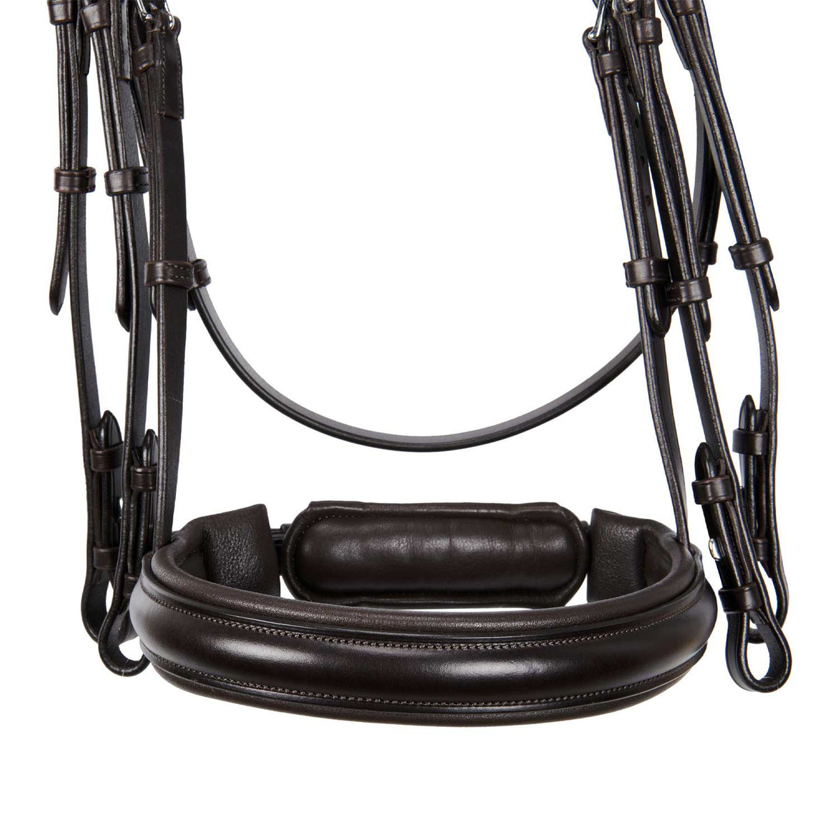 Leather dressage bridle without reins
