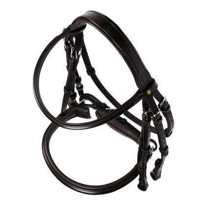 Leather dressage bridle without reins