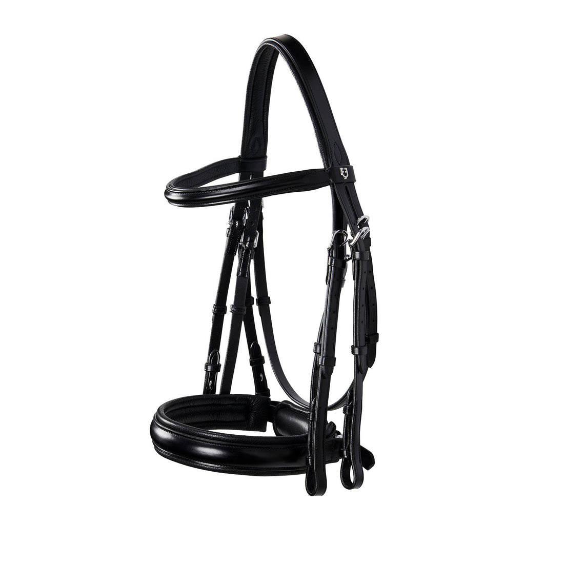 Leather dressage bridle without reins.
